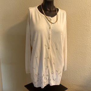 Cherokee Plus Size Floral Ombré Sweater.